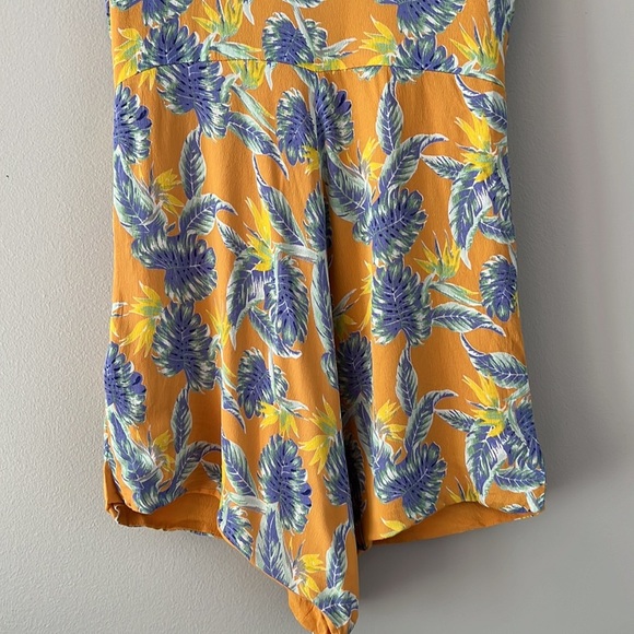For Love & Lemons Orange Birds of Paradise Tie Shoulder Romper in size S - Picture 5 of 11